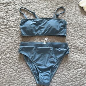 SHEIN Light Blue Swimwear